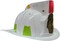Fire Helmet Hat White firefighter lights kids boys toy dress up costume Aeromax